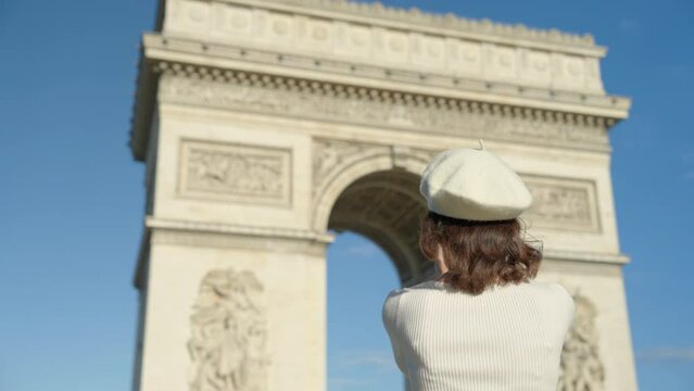 Woman Photographing Arc de Triomphe