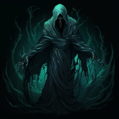 Illustration of a Wraith on a Black Background