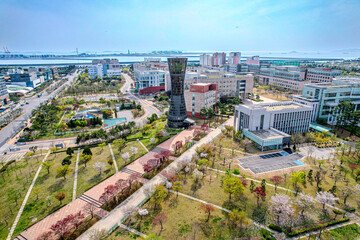Fototapeta premium 인천 송도국제도시에 있는 인천대학교 캠퍼스