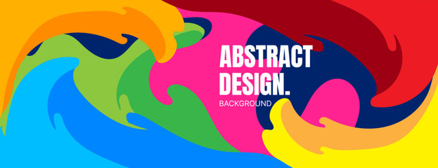 abstract colorful fluid background. summer banner design. vector illustration