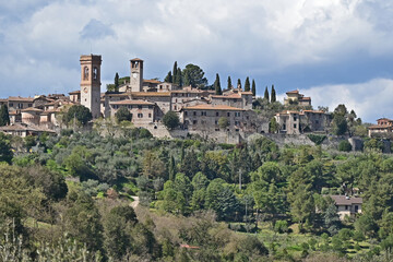 Fototapeta na wymiar Corciano, veduta del vecchio borgo - Perugia, Umbria 
