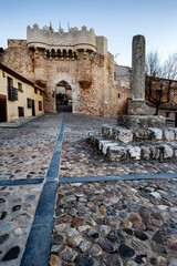 Historical Santa MarÃ­a's gate in Hita. Guadalajara. Spain.
