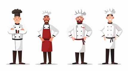 Bundle of chefs cooks professional restaurant staff