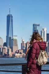 Lower Manhattan skyline in New York City (USA) - obrazy, fototapety, plakaty