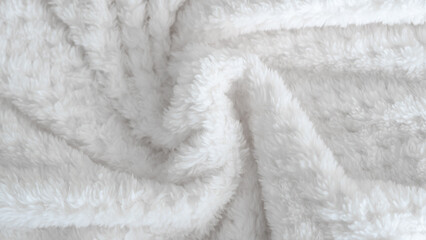 .Smooth white fabric background, minimalist elegance for product presentation