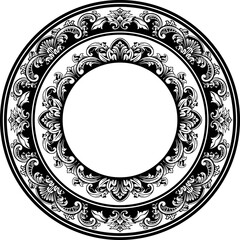 line art of beautiful carved decorative ornament