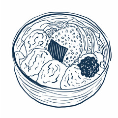 Illustration elements food vegetable cruise color art line painting drawing 