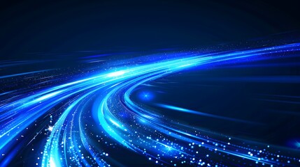 Blue light streak, fiber optic, speed line, futuristic background for 5g or 6g technology wireless data transmission, high-speed internet in abstract. internet network concept. vector design.