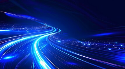 Blue light streak, fiber optic, speed line, futuristic background for 5g or 6g technology wireless data transmission, high-speed internet in abstract. internet network concept. vector design.