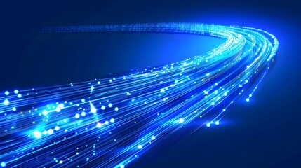 Blue light streak, fiber optic, speed line, futuristic background for 5g or 6g technology wireless data transmission, high-speed internet in abstract. internet network concept. vector design.