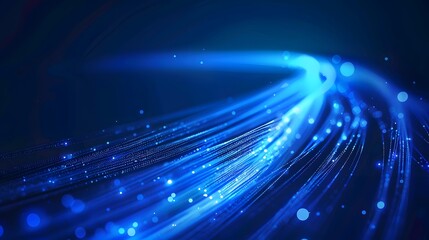 Blue light streak, fiber optic, speed line, futuristic background for 5g or 6g technology wireless data transmission, high-speed internet in abstract. internet network concept. vector design.