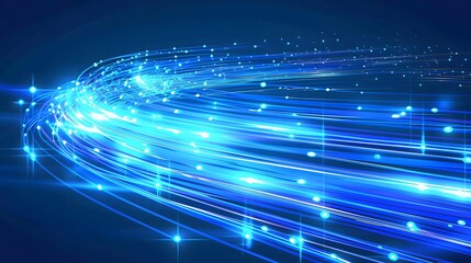 Blue light streak, fiber optic, speed line, futuristic background for 5g or 6g technology wireless data transmission, high-speed internet in abstract. internet network concept. vector design.