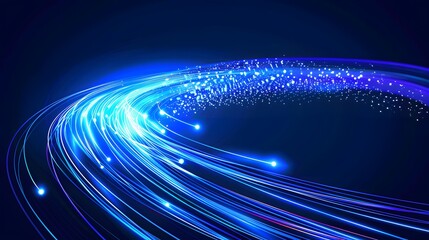 Blue light streak, fiber optic, speed line, futuristic background for 5g or 6g technology wireless data transmission, high-speed internet in abstract. internet network concept. vector design.