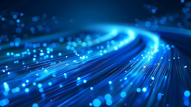 Blue light streak, fiber optic, speed line, futuristic background for 5g or 6g technology wireless data transmission, high-speed internet in abstract. internet network concept. vector design.