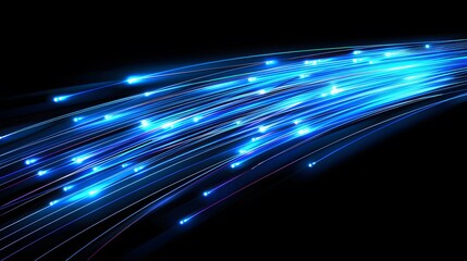Blue light streak, fiber optic, speed line, futuristic background for 5g or 6g technology wireless data transmission, high-speed internet in abstract. internet network concept. vector design.