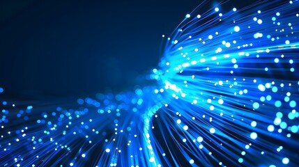 Blue light streak, fiber optic, speed line, futuristic background for 5g or 6g technology wireless data transmission, high-speed internet in abstract. internet network concept. vector design.