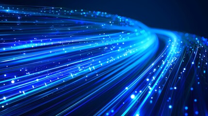 Blue light streak, fiber optic, speed line, futuristic background for 5g or 6g technology wireless data transmission, high-speed internet in abstract. internet network concept. vector design.