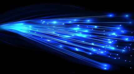 Blue light streak, fiber optic, speed line, futuristic background for 5g or 6g technology wireless data transmission, high-speed internet in abstract. internet network concept. vector design.
