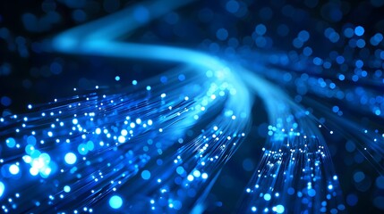 Blue light streak, fiber optic, speed line, futuristic background for 5g or 6g technology wireless data transmission, high-speed internet in abstract. internet network concept. vector design.