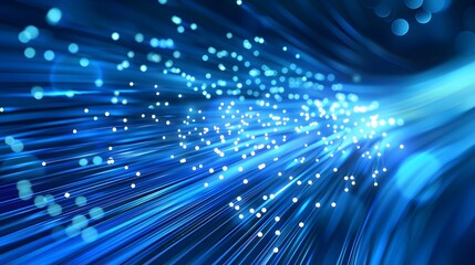 Blue light streak, fiber optic, speed line, futuristic background for 5g or 6g technology wireless data transmission, high-speed internet in abstract. internet network concept. vector design.