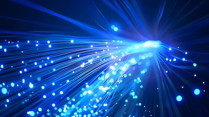 Blue light streak, fiber optic, speed line, futuristic background for 5g or 6g technology wireless data transmission, high-speed internet in abstract. internet network concept. vector design.