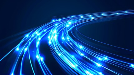 Blue light streak, fiber optic, speed line, futuristic background for 5g or 6g technology wireless data transmission, high-speed internet in abstract. internet network concept. vector design.