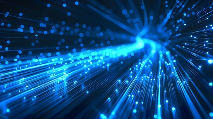 Blue light streak, fiber optic, speed line, futuristic background for 5g or 6g technology wireless data transmission, high-speed internet in abstract. internet network concept. vector design.