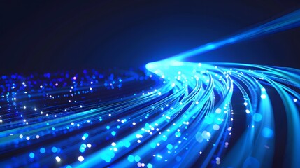 Blue light streak, fiber optic, speed line, futuristic background for 5g or 6g technology wireless data transmission, high-speed internet in abstract. internet network concept. vector design.
