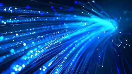 Blue light streak, fiber optic, speed line, futuristic background for 5g or 6g technology wireless data transmission, high-speed internet in abstract. internet network concept. vector design.