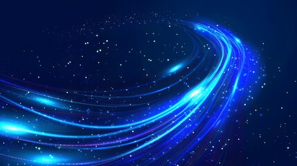 Blue light streak, fiber optic, speed line, futuristic background for 5g or 6g technology wireless data transmission, high-speed internet in abstract. internet network concept. vector design.