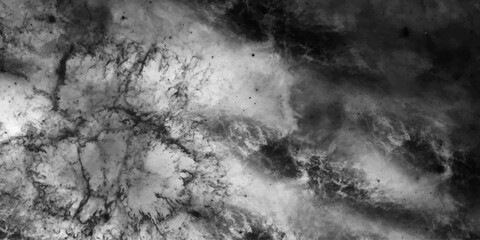 Grey black and white abstract nebula galaxy deep space vintage background.