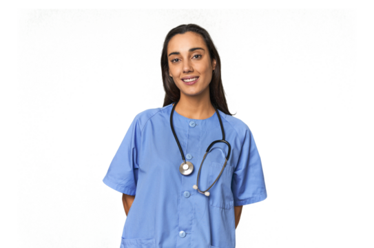 Confident young nurse looking at camera