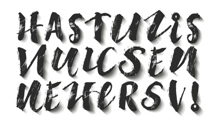 Calligraphy font. Vector handwritten classic cursive
