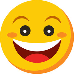 Fototapeta premium smiling happy emoji emote, vector illustration