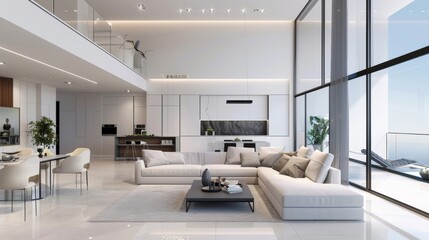 Modern apartment interior  AI generated illustration