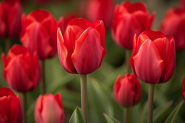 Fototapeta premium Radiant red tulip 