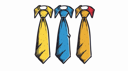 Celebrate National Tie Month in December logo. Hand d
