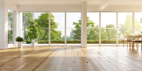 New floor in a modern home  AI generated illustration - obrazy, fototapety, plakaty