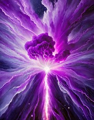 Abstract illustration material inspired by space, explosion, and creation.
