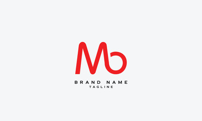 MB, BM, Abstract initial monogram letter alphabet logo design