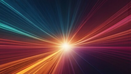 Colorful sunburst background with gradient shades and rays