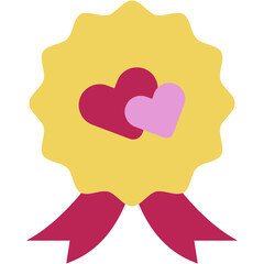 badge, heart, love, charity, romance Icon