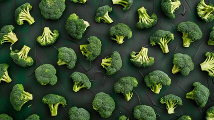 Fresh broccoli bunch on a table