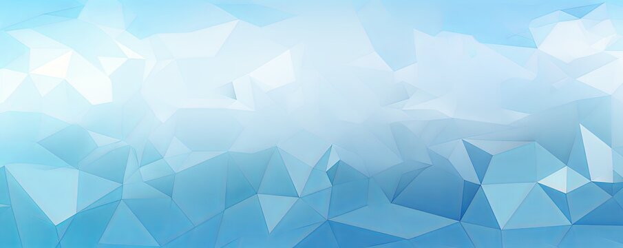 Sky Blue abstract background with low poly design, vector illustration in the style of sky blue color palette with copy space for photo text or product