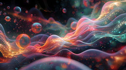 Quantum Physics: A Surrealistic Visualization of Particles and Waves