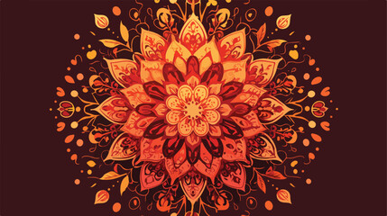Flower Mandala. Decorative elements. Oriental patte