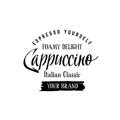 Cappuccino Coffee Lettering Logo