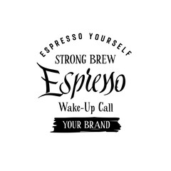 Espresso Coffee Lettering Logo