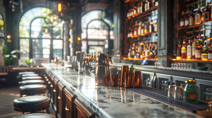 Fototapeta premium Interior of expensive classic bar