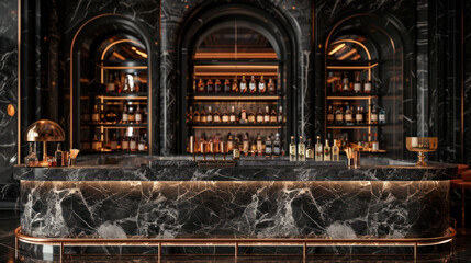 Fototapeta premium Interior of classic hotel bar